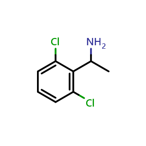 Chemical structure of 1-(2,6-dichlorophenyl)ethan-1-amine , CAS 172699-35-3, AChemBlock S87676