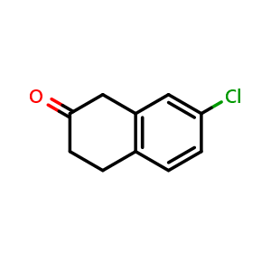 Chemical structure of 7-chloro-3,4-dihydronaphthalen-2(1H)-one , CAS 17556-19-3, AChemBlock S87679