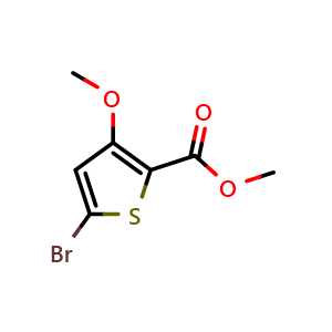 Chemical structure of methyl 5-bromo-3-methoxythiophene-2-carboxylate , CAS 181063-64-9, AChemBlock S87712