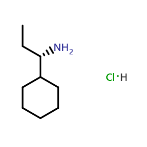 Chemical structure of (S)-1-cyclohexylpropan-1-amine hydrochloride , CAS 19146-54-4, AChemBlock S87729