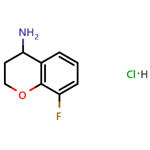 Chemical structure of 8-fluorochroman-4-amine hydrochloride , CAS 191608-18-1, AChemBlock S87730