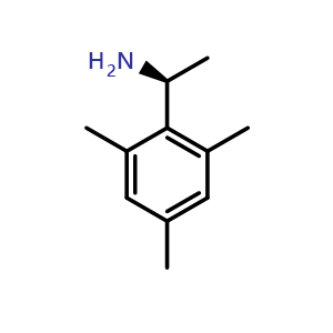 Chemical structure of (S)-1-mesitylethan-1-amine , CAS 20050-17-3, AChemBlock S87755