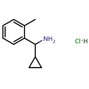 Chemical structure of cyclopropyl(o-tolyl)methanamine hydrochloride , CAS 2061980-20-7, AChemBlock S87771