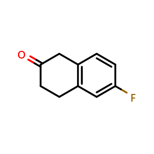 Chemical structure of 6-fluoro-3,4-dihydronaphthalen-2(1H)-one , CAS 29419-14-5, AChemBlock S87839