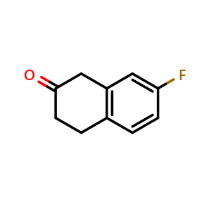 Chemical structure of 7-fluoro-3,4-dihydronaphthalen-2(1H)-one , CAS 29419-15-6, AChemBlock S87840