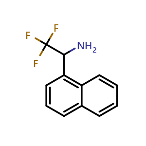 Chemical structure of 2,2,2-trifluoro-1-(naphthalen-1-yl)ethan-1-amine , CAS 326594-18-7, AChemBlock S87860