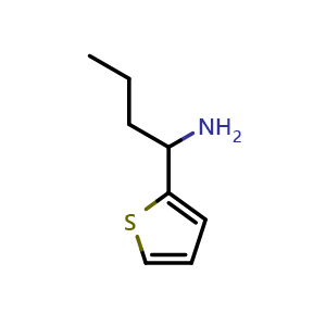Chemical structure of 1-(thiophen-2-yl)butan-1-amine , CAS 473732-79-5, AChemBlock S87904