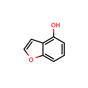 Chemical structure of benzofuran-4-ol , CAS 480-97-7, AChemBlock S87908