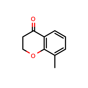Chemical structure of 8-methylchroman-4-one , CAS 49660-56-2, AChemBlock S87910