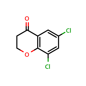 Chemical structure of 6,8-dichlorochroman-4-one , CAS 49660-60-8, AChemBlock S87911