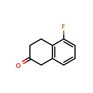 Chemical structure of 5-fluoro-3,4-dihydronaphthalen-2(1H)-one , CAS 548771-68-2, AChemBlock S87925