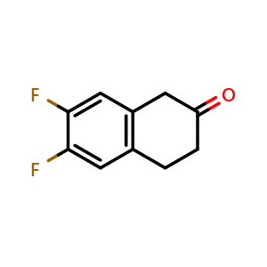 Chemical structure of 6,7-difluoro-3,4-dihydronaphthalen-2(1H)-one , CAS 552321-02-5, AChemBlock S87926