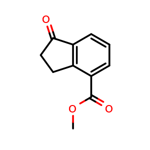 Chemical structure of methyl 1-oxo-2,3-dihydro-1H-indene-4-carboxylate , CAS 55934-10-6, AChemBlock S87929