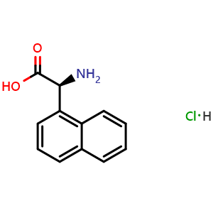 Chemical structure of (S)-2-amino-2-(naphthalen-1-yl)acetic acid hydrochloride , CAS 649554-52-9, AChemBlock S87958