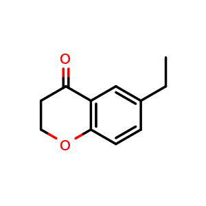 Chemical structure of 6-ethylchroman-4-one , CAS 672904-14-2, AChemBlock S87970