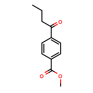 Chemical structure of methyl 4-butyrylbenzoate , CAS 71616-83-6, AChemBlock S87989