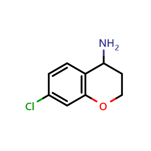 Chemical structure of 7-chlorochroman-4-amine , CAS 763907-56-8, AChemBlock S87997