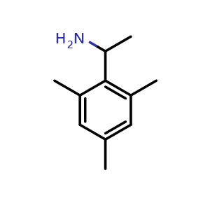 Chemical structure of 1-mesitylethan-1-amine , CAS 76808-14-5, AChemBlock S87998