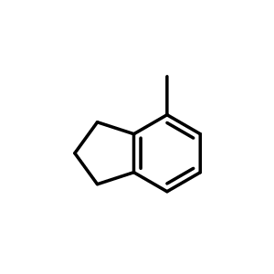 Chemical structure of 4-methyl-2,3-dihydro-1H-indene , CAS 824-22-6, AChemBlock S88012