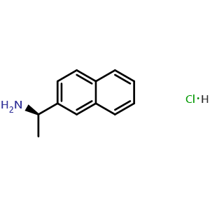 Chemical structure of (R)-1-(naphthalen-2-yl)ethan-1-amine hydrochloride , CAS 82572-03-0, AChemBlock S88013
