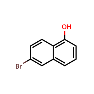 Chemical structure of 6-bromonaphthalen-1-ol , CAS 91270-68-7, AChemBlock S88086