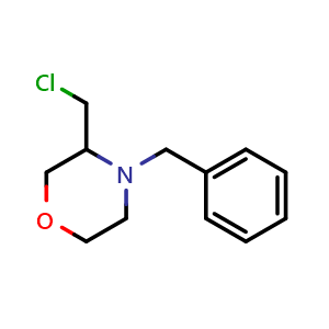 Chemical structure of 4-benzyl-3-(chloromethyl)morpholine , CAS 110167-16-3, AChemBlock S88144