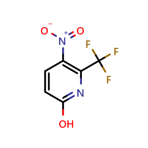 Chemical structure of 5-nitro-6-(trifluoromethyl)pyridin-2-ol , CAS 117519-19-4, AChemBlock S88153