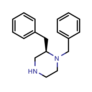 Chemical structure of (R)-1,2-dibenzylpiperazine , CAS 198973-94-3, AChemBlock S88224