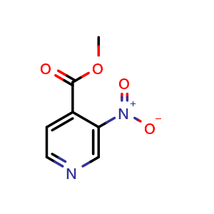 Chemical structure of methyl 3-nitroisonicotinate , CAS 103698-10-8, AChemBlock S88262