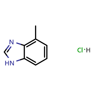 Chemical structure of 4-methyl-1H-benzo[d]imidazole hydrochloride , CAS 1456821-64-9, AChemBlock S88323
