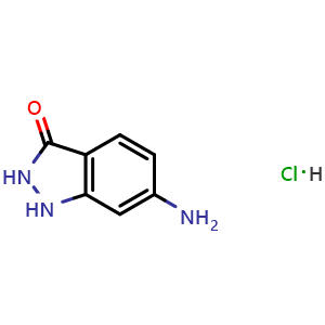 Chemical structure of 6-amino-1,2-dihydro-3H-indazol-3-one hydrochloride , CAS 220991-84-4, AChemBlock S88366