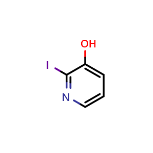 Chemical structure of 2-iodopyridin-3-ol , CAS 40263-57-8, AChemBlock S88401