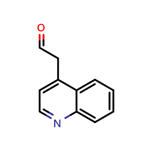 Chemical structure of 2-(quinolin-4-yl)acetaldehyde , CAS 545423-96-9, AChemBlock S88428