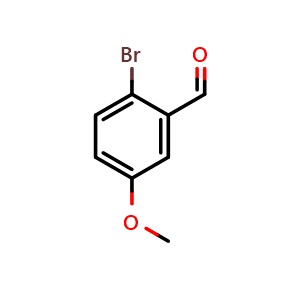 Chemical structure of 2-bromo-5-methoxybenzaldehyde , CAS 7507-86-0, AChemBlock S88444