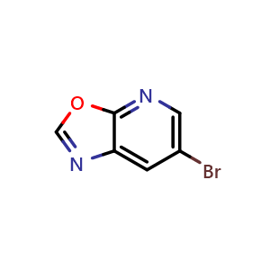 Chemical structure of 6-bromooxazolo[5,4-b]pyridine , CAS 886372-90-3, AChemBlock S88462