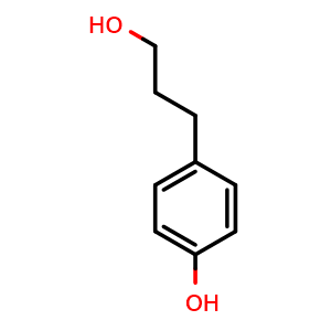 Chemical structure of 4-(3-hydroxypropyl)phenol , CAS 10210-17-0, AChemBlock S88501