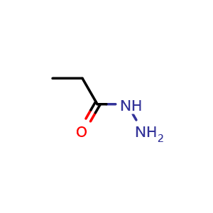 Chemical structure of propionohydrazide , CAS 5818-15-5, AChemBlock S88526