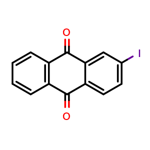 Chemical structure of 2-iodoanthracene-9,10-dione , CAS 10566-32-2, AChemBlock S88538