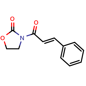 Chemical structure of 3-cinnamoyloxazolidin-2-one , CAS 109299-93-6, AChemBlock S88539