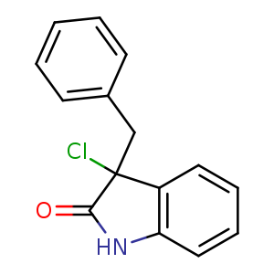 Chemical structure of 3-benzyl-3-chloroindolin-2-one , CAS 1398681-74-7, AChemBlock S88555
