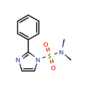 Chemical structure of N,N-dimethyl-2-phenyl-1H-imidazole-1-sulfonamide , CAS 1449431-44-0, AChemBlock S88556