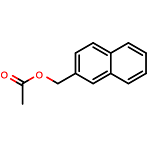 Chemical structure of naphthalen-2-ylmethyl acetate , CAS 35480-23-0, AChemBlock S88598