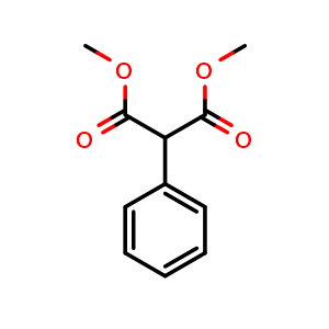Chemical structure of dimethyl 2-phenylmalonate , CAS 37434-59-6, AChemBlock S88599