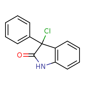 Chemical structure of 3-chloro-3-phenylindolin-2-one , CAS 42773-27-3, AChemBlock S88601