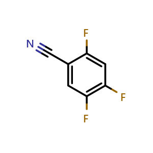 Chemical structure of 2,4,5-trifluorobenzonitrile , CAS 98349-22-5, AChemBlock S88629