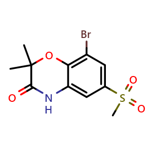 8-bromo-2,2-dimethyl-6-(methylsulfonyl)-2H-benzo[b][1,4]oxazin-3(4H)-one