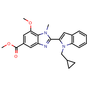 methyl 2-(1-(cyclopropylmethyl)-1H-indol-2-yl)-7-methoxy-1-methyl-1H-benzo[d]imidazole-5-carboxylate