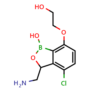 3-(aminomethyl)-4-chloro-7-(2-hydroxyethoxy)benzo[c][1,2]oxaborol-1(3H)-ol