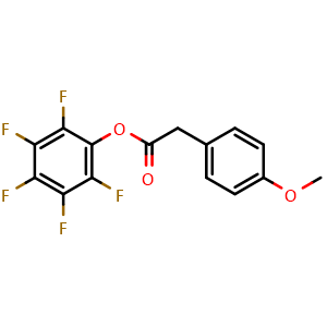 Chemical structure of perfluorophenyl 2-(4-methoxyphenyl)acetate , CAS 1894180-08-5, AChemBlock S88658