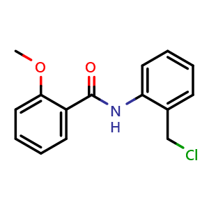 Chemical structure of N-(2-(chloromethyl)phenyl)-2-methoxybenzamide , CAS 1519947-41-1, AChemBlock S88659